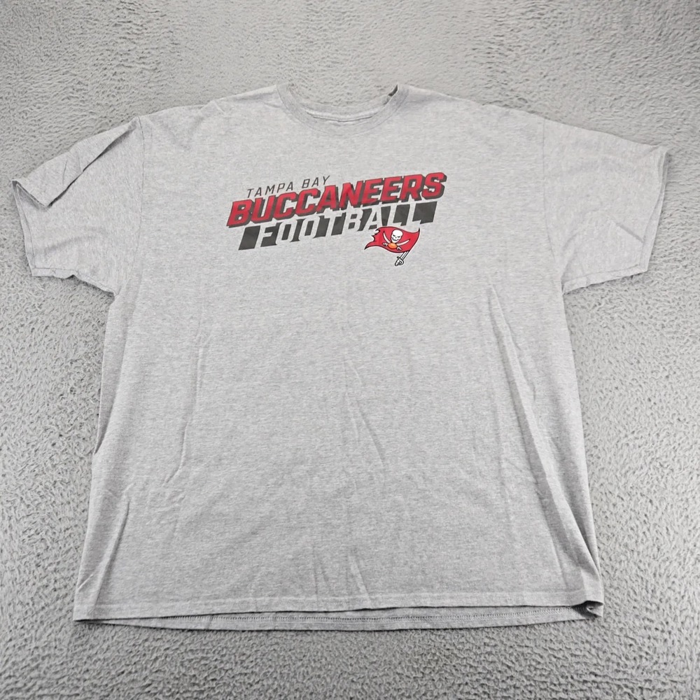 Tampa Bay Buccaneers Shirt Mens XXL Gray NFL Football Short Sleeve Crew Neck